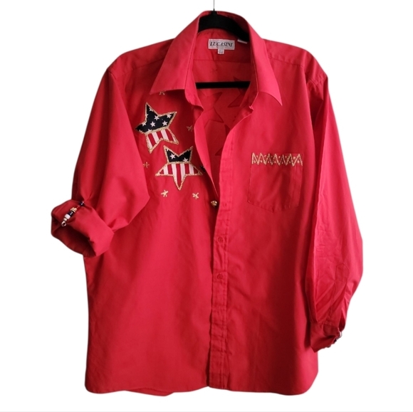 Lucasini Other - 4rth Of July Lucasisni Button Down Shirt Patriotic